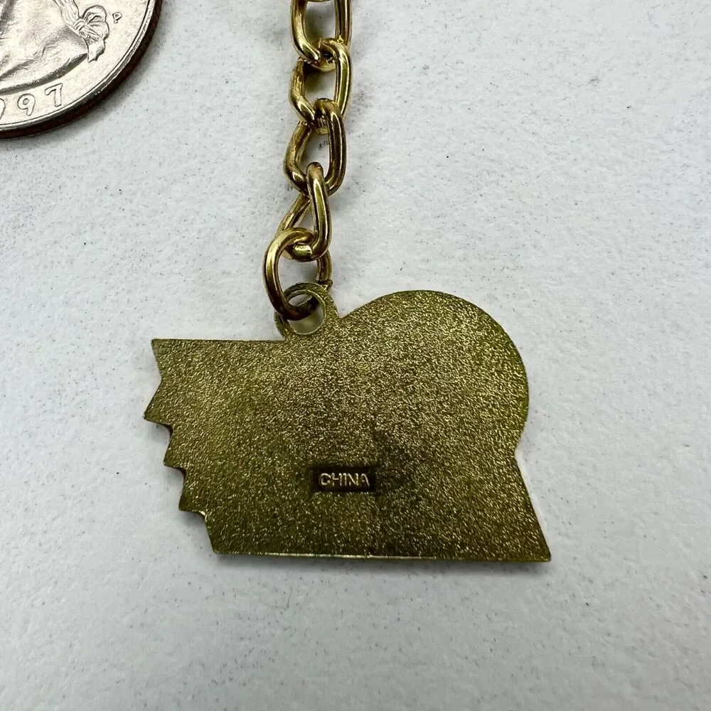 Vintage WIBC Womens International Bowling Most Improved Average Keychain Keyring